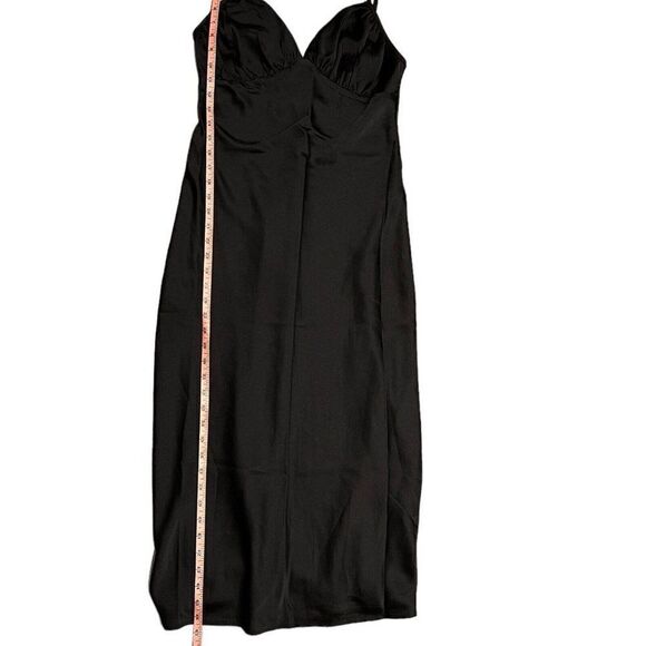 Abercrombie Fitch Dress Women’s S Black Satin Slip Silky Layer Sexy Date Night - Picture 4 of 8